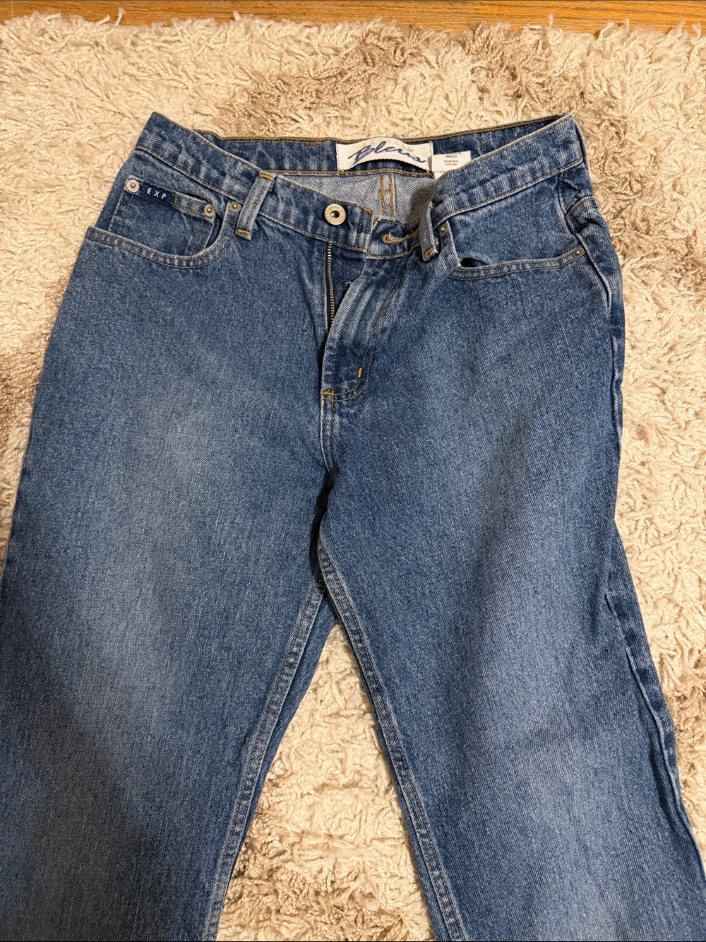 Express Women's High-Rise Straight Jeans - Blue Denim